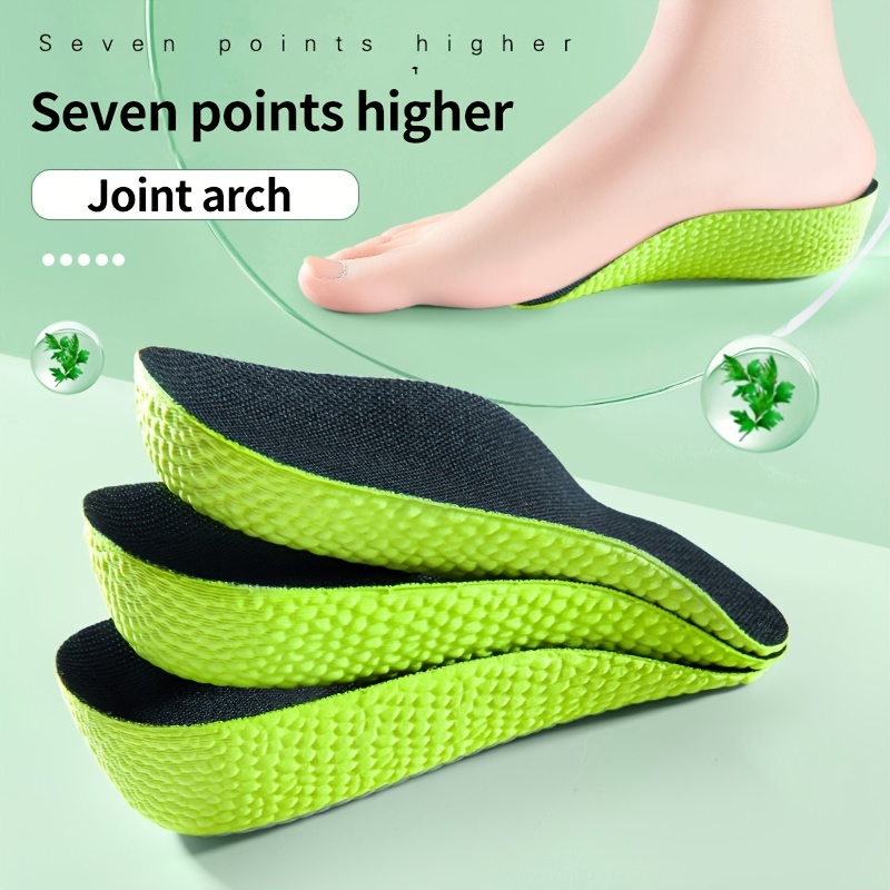 Insole Memory Foam - Unsichtbare Einlegesohlen mit hoher Fußgewölbestütze, höhenvergrößernde