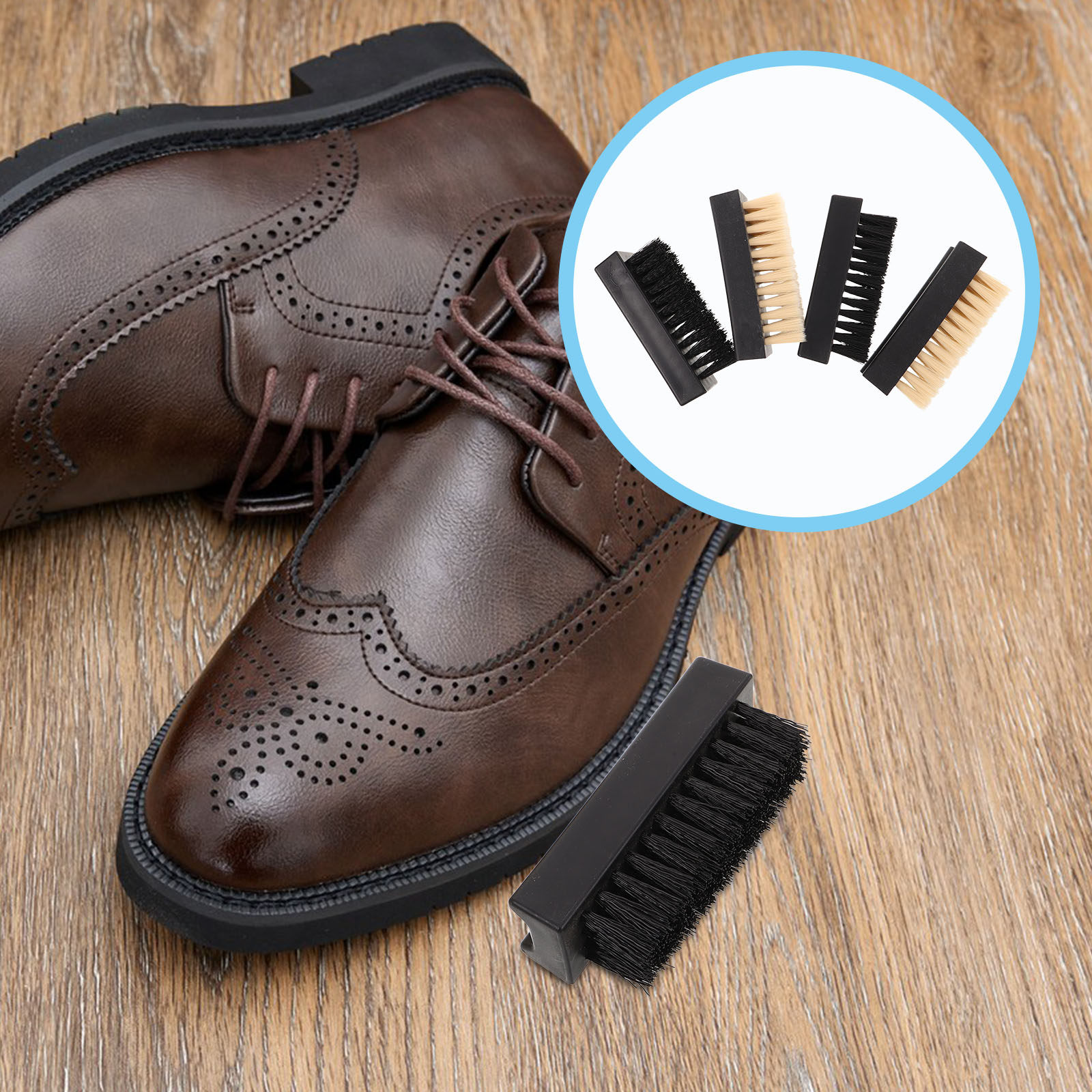 Sneaker Care Set - 4-teiliges Multifunktions-Schuhbürsten-Set Weiche und Harte Borsten