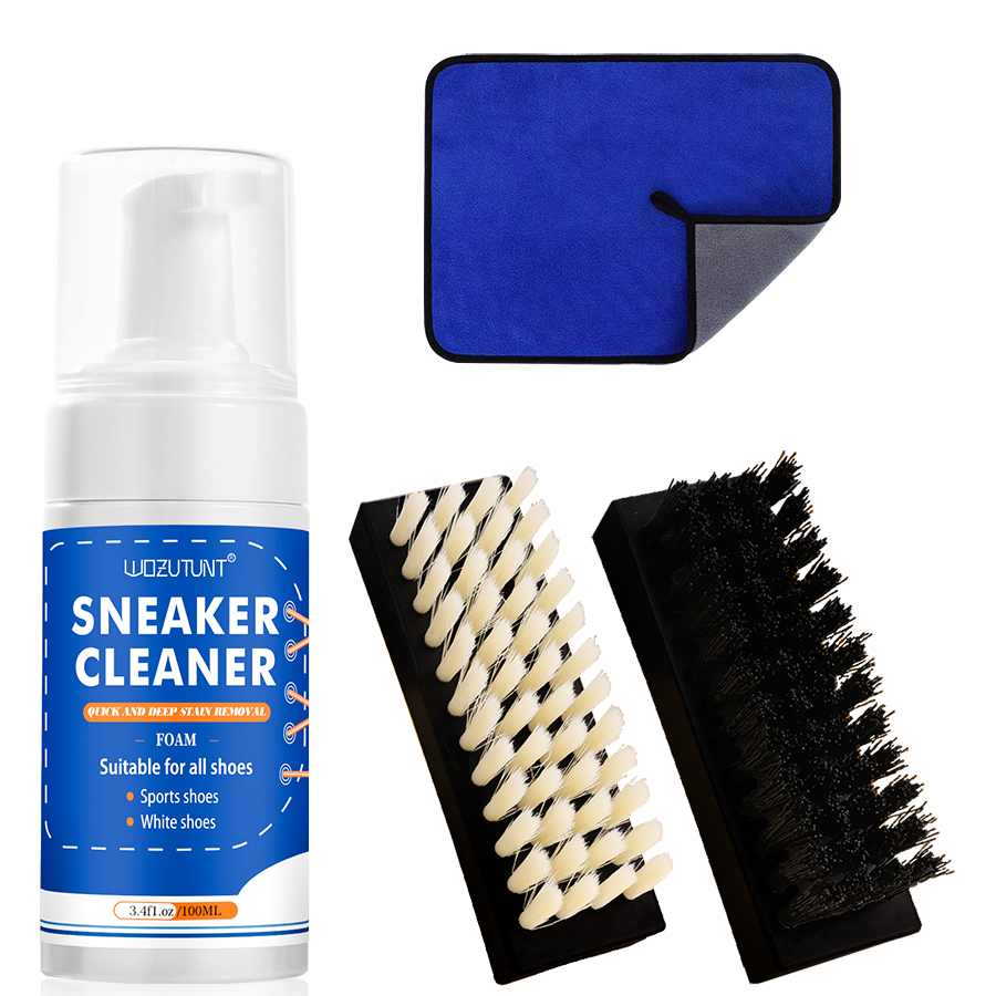 Sneaker Care Set - Weißes Schuhreinigungsset für Sneakers, Segeltuch, Nubuk-Wildleder,