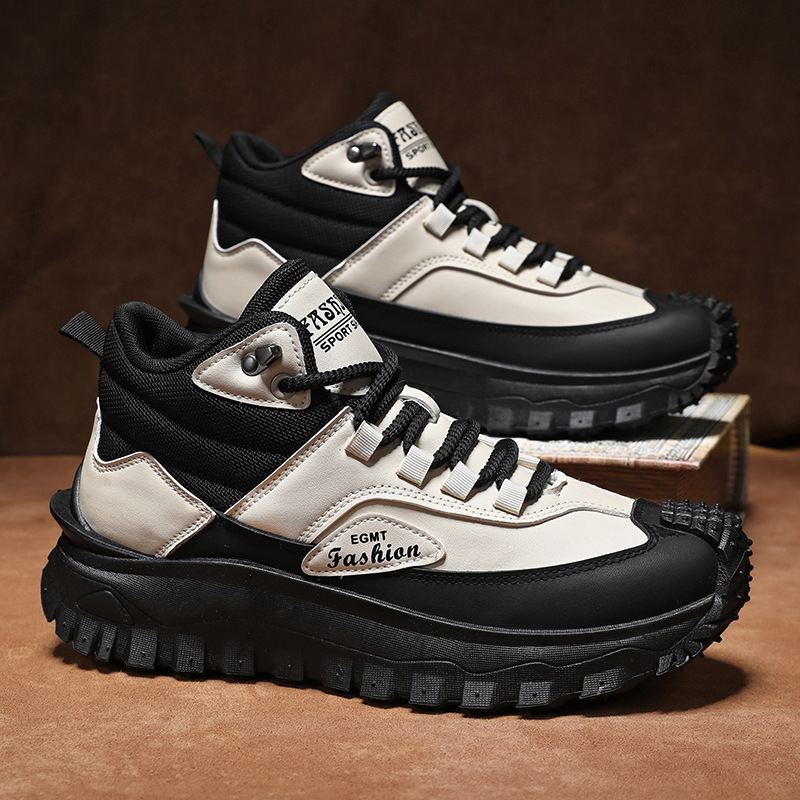 Herren Schwarz-Weiße Mittelhoh – Sneaker Zone Bewertung und Preis